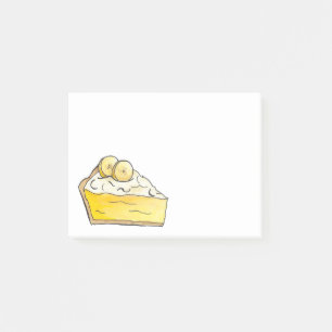 Bloco De Notas Banana Cream Pie Slice Dessert Foodie Posta