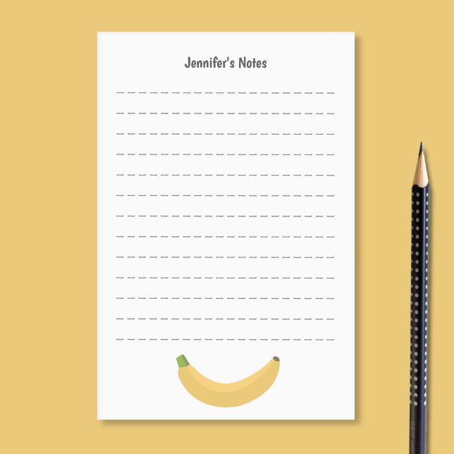Bloco De Notas Banana e linhas (Banana and lines post-it notes)