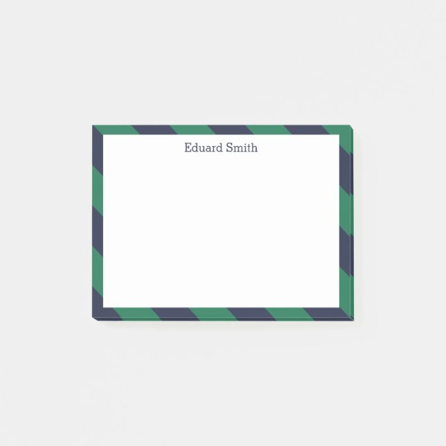 Bloco De Notas Bandas verdes e Marinhos azuis (Frente)