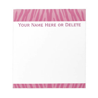 Bloco De Notas Bandas-zebra rosa-chic