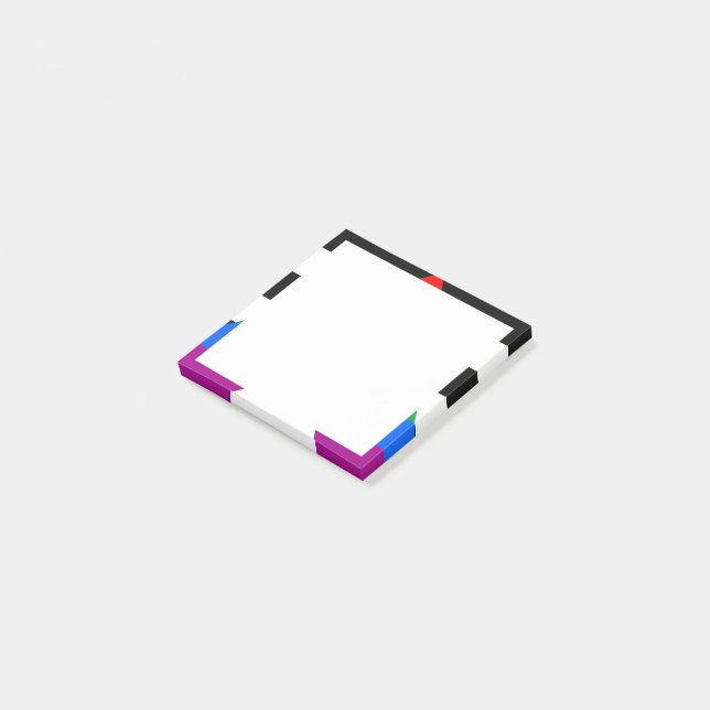 Bloco De Notas Bandeira Aliada LGBTQ+ (Inclinado)