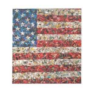 Bloco De Notas bandeira americana grunge