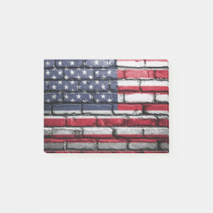 Bloco De Notas Bandeira Americana Patriótica dos EUA na Parede