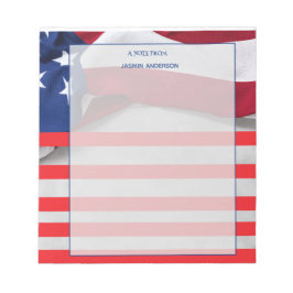 Bloco De Notas Bandeira Americana Personalizada Patriótica EUA