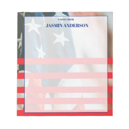 Bloco De Notas Bandeira Americana Personalizada Patriótica EUA