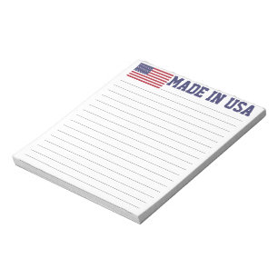 Bloco De Notas Bandeira Azul Vermelho Patriótico, Estrelas E Band