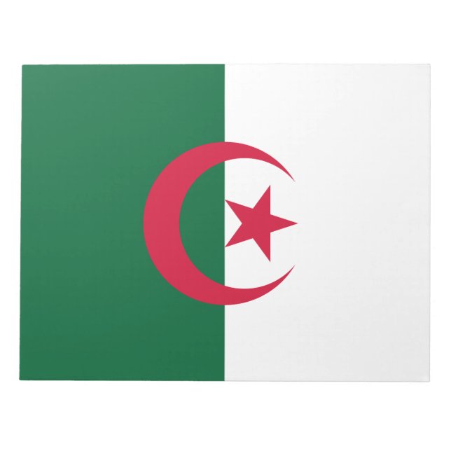 Bloco De Notas Bandeira da Argélia (Frente)