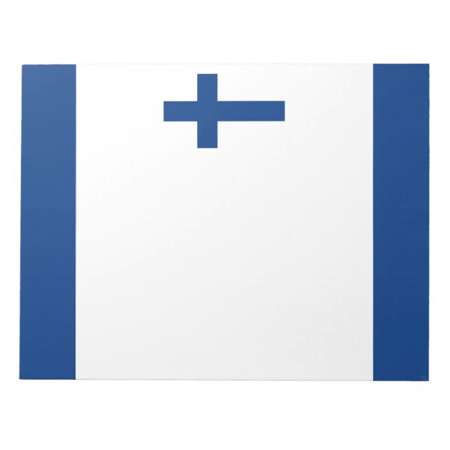 Bloco De Notas Bandeira da Finlândia (Frente)