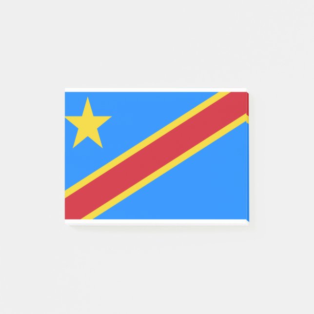 Bloco De Notas Bandeira Da República Democrática Do Congo (Frente)