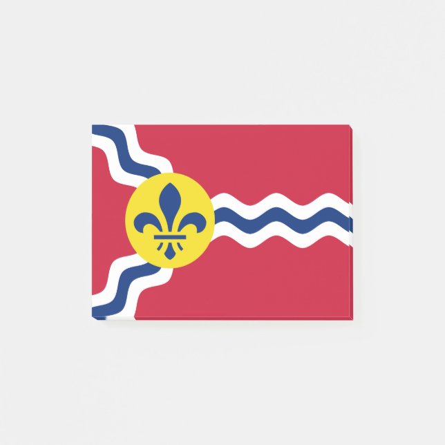 Bloco De Notas Bandeira da Rua Louis, Missouri (Frente)