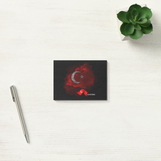 Bloco De Notas bandeira da Turquia (Escritótio)