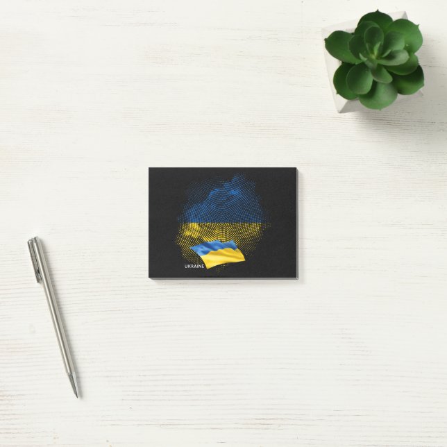 Bloco De Notas bandeira da Ucrânia (Escritótio)