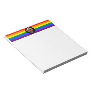 Bloco De Notas Bandeira das pessoas queer do SlipperyJoe punho er