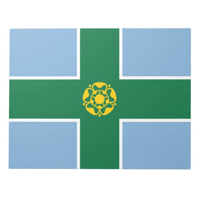 Bloco De Notas Bandeira de Derbyshire (Condado de England, Reino  (Frente)