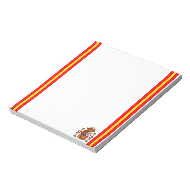 Bloco De Notas Bandeira de faixas espanholas (Invertido)