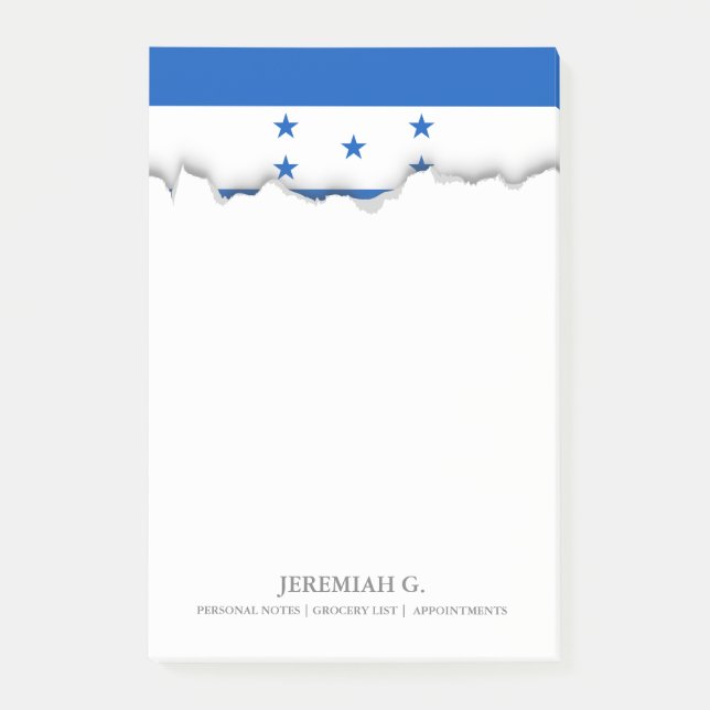 Bloco De Notas Bandeira de Honduras (Frente)