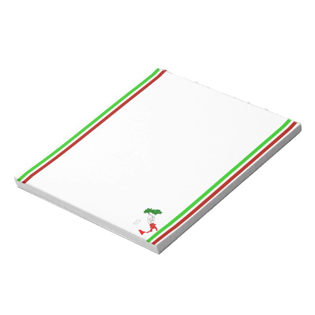 Bloco De Notas Bandeira de listras italiana (Invertido)