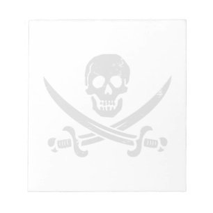 Bloco De Notas Bandeira de pirata Roger alegre de John Rackham