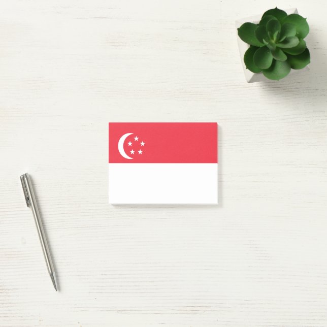 Bloco De Notas bandeira de Singapura (Escritótio)