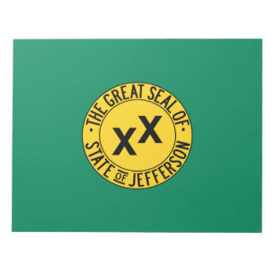Bloco De Notas Bandeira do Estado americano proposto de Jefferson