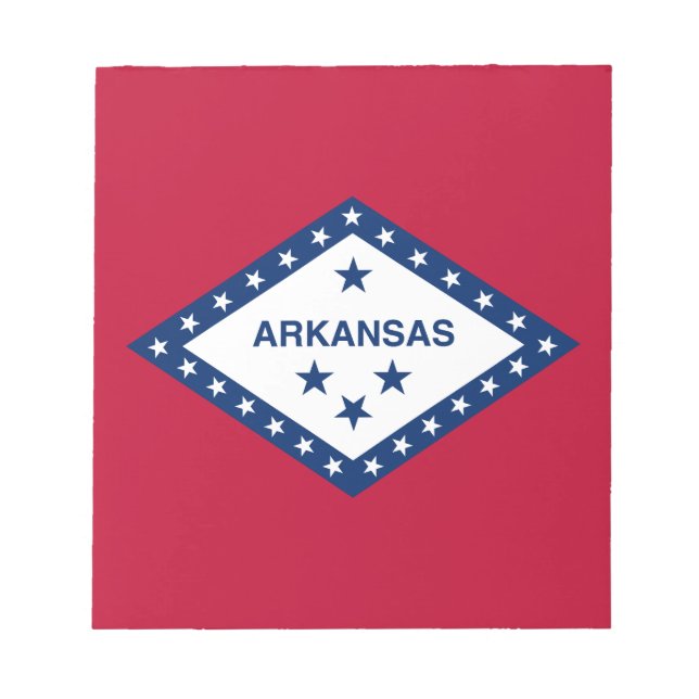Bloco De Notas Bandeira do estado de Arkansas (Frente)