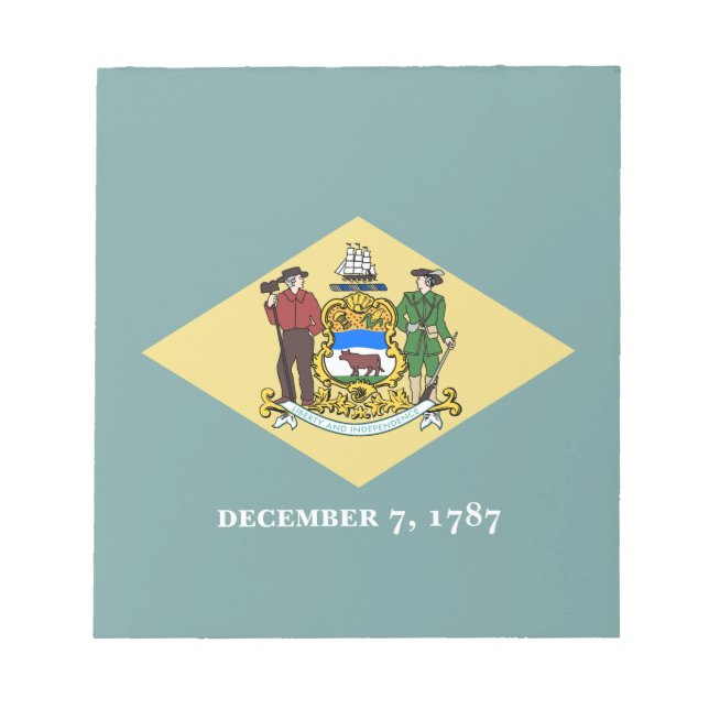 Bloco De Notas Bandeira do Estado de Delaware (Frente)