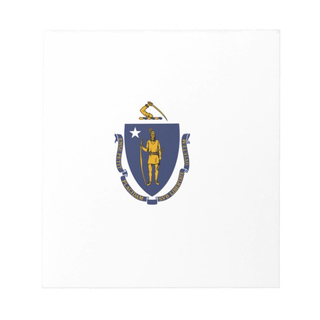 Bloco De Notas Bandeira do Estado de Massachusetts (Frente)