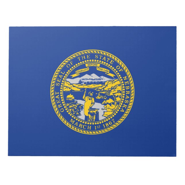 Bloco De Notas Bandeira do Estado do Nebraska (Frente)