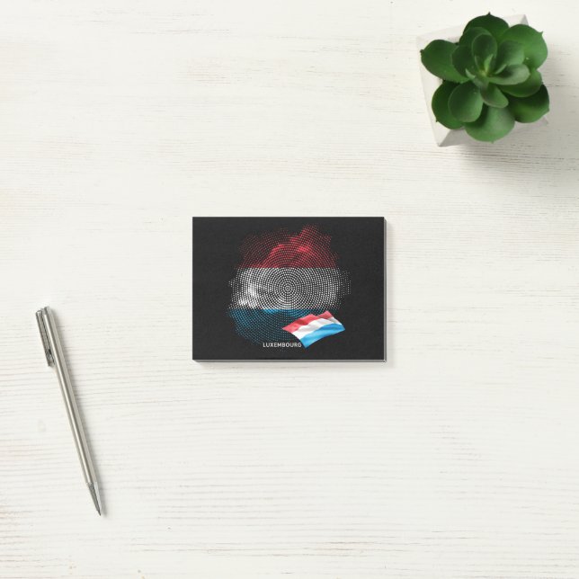 Bloco De Notas bandeira do Luxemburgo (Escritótio)