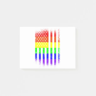 Bloco De Notas bandeira do orgulho americano arco-íris lgbt