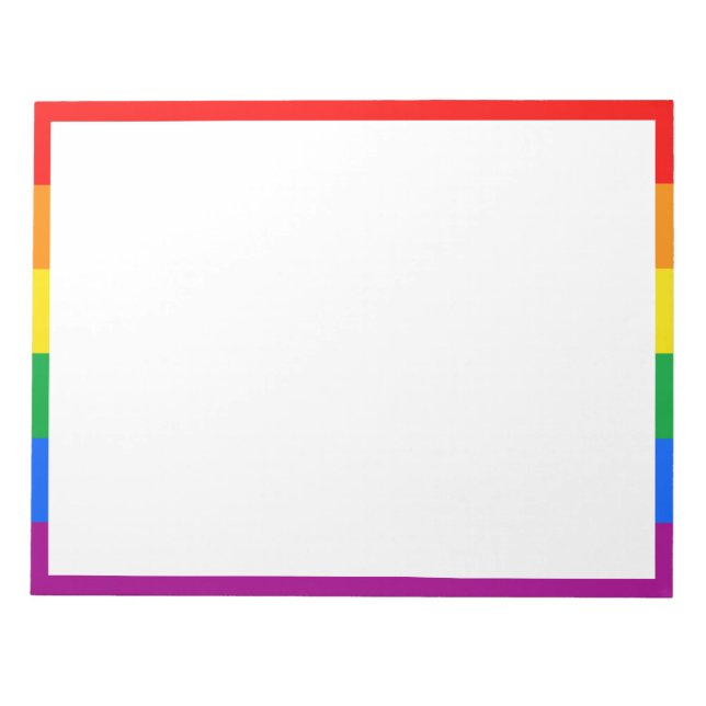 Bloco De Notas Bandeira do Orgulho Arco-íris LGBTQ+ (Frente)