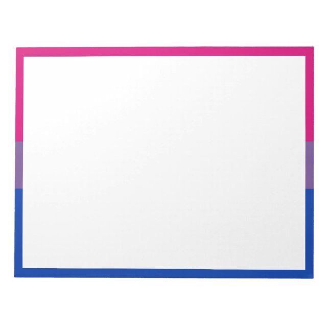 Bloco De Notas Bandeira do Orgulho Bissexual (Frente)