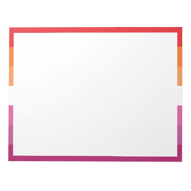 Bloco De Notas Bandeira do Orgulho Lésbica WLW (Frente)
