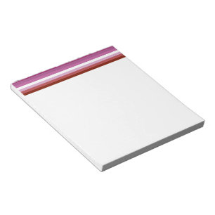 Bloco De Notas bandeira do orgulho lésbico feminino da SlipperyJo