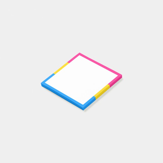 Bloco De Notas Bandeira do Orgulho Pansexual (Inclinado)