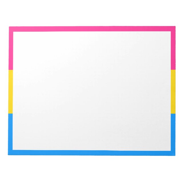 Bloco De Notas Bandeira do Orgulho Pansexual (Frente)