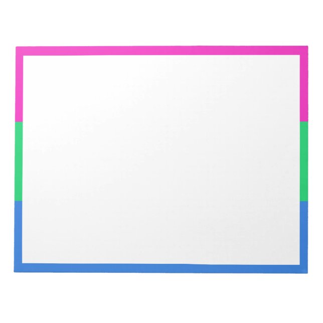 Bloco De Notas Bandeira do Orgulho Polissexual (Frente)