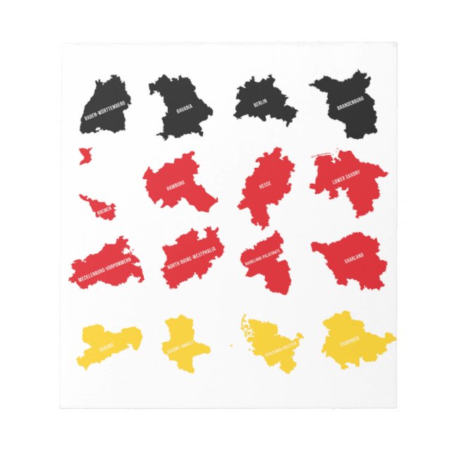 Bloco De Notas Bandeira dos Estados Alemães (Frente)
