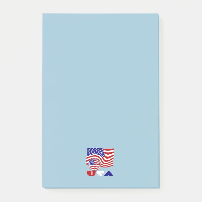 Bloco De Notas Bandeira dos Estados Unidos da América - Esfera de (Frente)