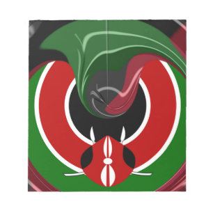 Bloco De Notas Bandeira Fluid Kenyan