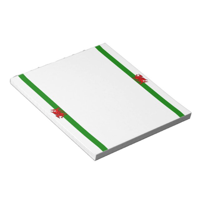 Bloco De Notas bandeira galesa (Inclinado)