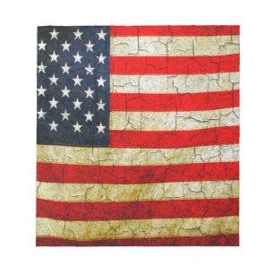 Bloco De Notas Bandeira Grunge America