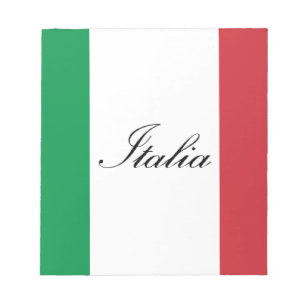 Bloco De Notas Bandeira italiana - bandeira de Italia - Italia