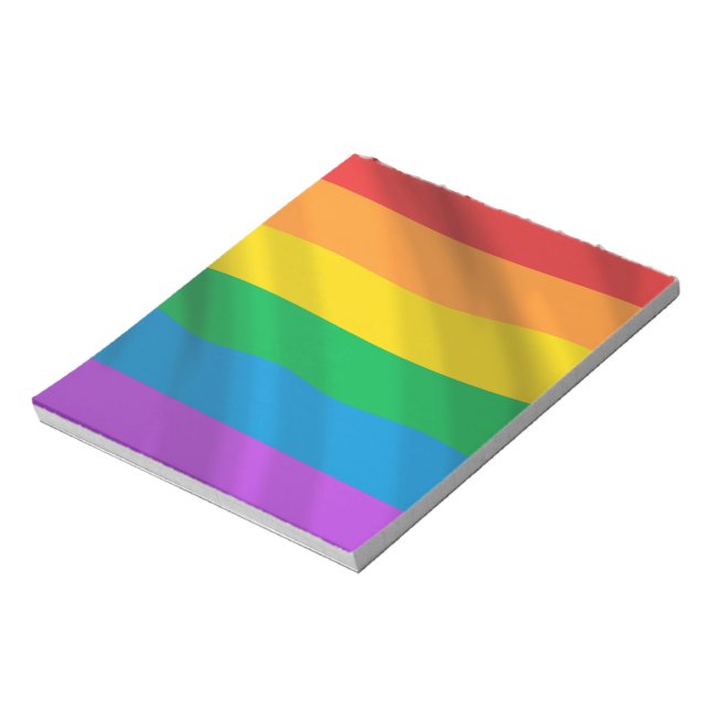 Bloco De Notas Bandeira LGBT arco-íris (Invertido)