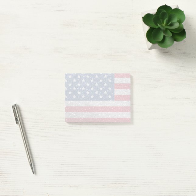 Bloco De Notas Bandeira Patriótica Americana (Escritótio)