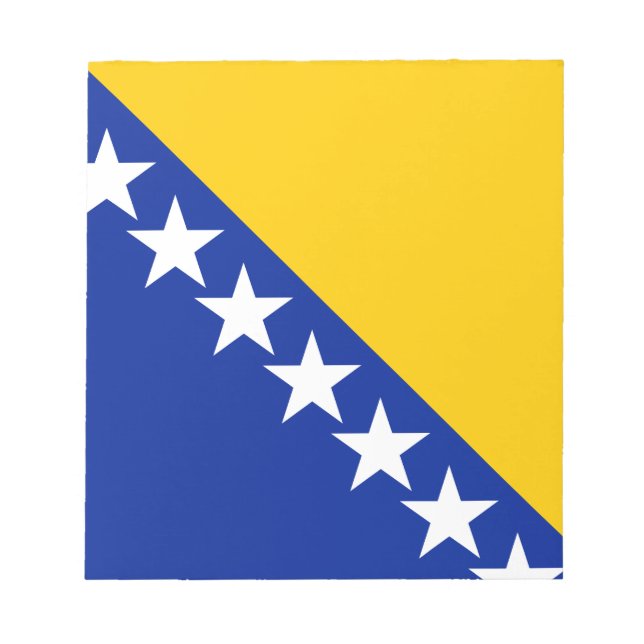 Bloco De Notas Bandeira Patriótica da Bósnia-Herzegovina (Frente)
