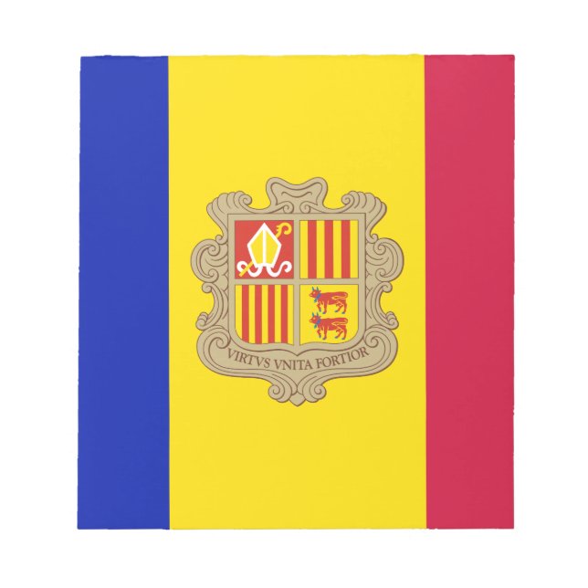 Bloco De Notas Bandeira Patriótica de Andorra (Frente)