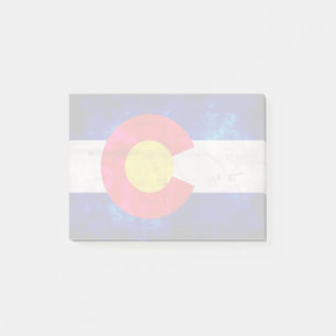 Bloco De Notas Bandeira resistida do estado de Colorado do