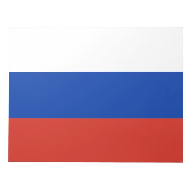 Bloco De Notas Bandeira Russa (Rússia) Notepad (Frente)