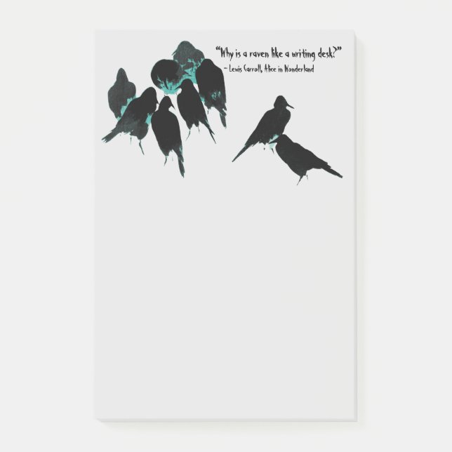 Bloco De Notas Bando de Pássaros Negros (Frente)